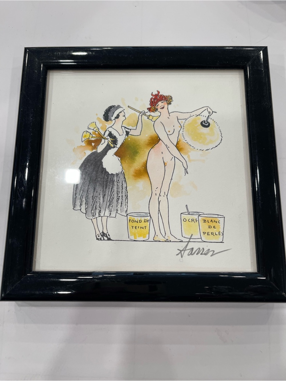 Vintage French Art Deco Print La Vie Parisienne Watercolor by Sasser Lady-maid